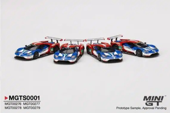 MINI GT 1/64 Ford GT LMGTE PRO 2016 24 Hrs of Le Mans Ford Chip Ganassi Team 4 Cars Set
