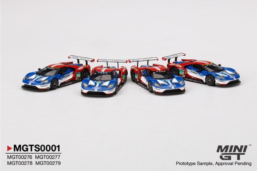 MINI GT 1/64 Ford GT LMGTE PRO 2016 24 Hrs of Le Mans Ford Chip Ganassi Team 4 Cars Set