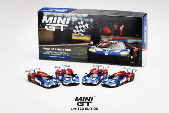MINI GT 1/64 Ford GT LMGTE PRO 2016 24 Hrs of Le Mans Ford Chip Ganassi Team 4 Cars Set