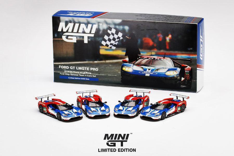 MINI GT 1/64 Ford GT LMGTE PRO 2016 24 Hrs of Le Mans Ford Chip Ganassi Team 4 Cars Set