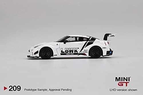 MINI GT 1/64 No.209 LB-Silhouette Works GT Nissan 35GT-RR Version 2 LBWK White Right Handle Complete Product