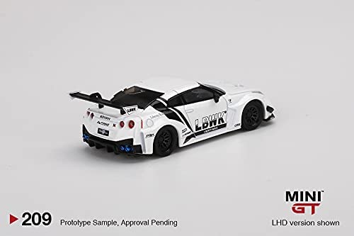 MINI GT 1/64 No.209 LB-Silhouette Works GT Nissan 35GT-RR Version 2 LBWK White Right Handle Complete Product