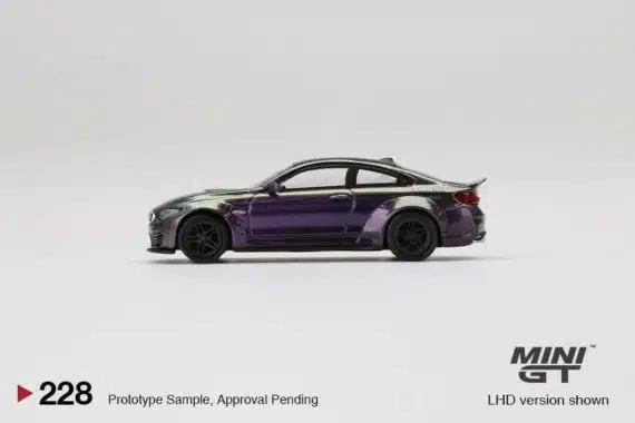 MINI GT 1/64 No.228 LB★WORKS BMW M4 Purple-Green Metallic