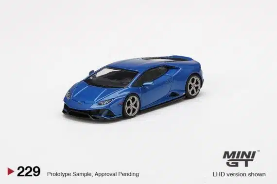 MINI GT 1/64 No.229 Lamborghini Huracán EVO Blu Eleos