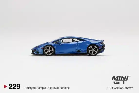MINI GT 1/64 No.229 Lamborghini Huracán EVO Blu Eleos