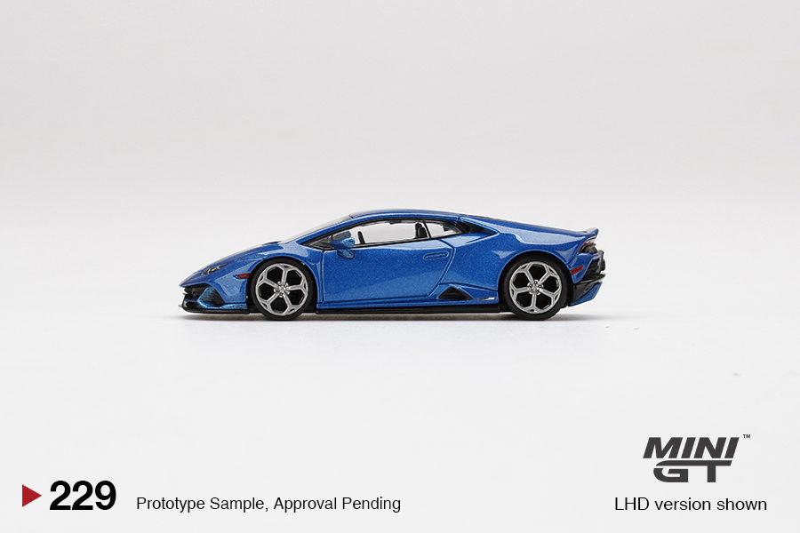 MINI GT 1/64 No.229 Lamborghini Huracán EVO Blu Eleos