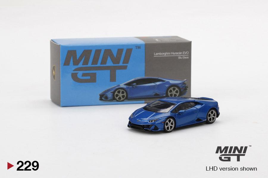 MINI GT 1/64 No.229 Lamborghini Huracán EVO Blu Eleos
