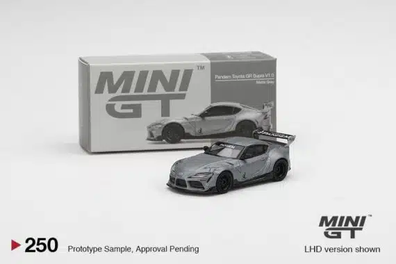 MINI GT 1/64 No.250 Pandem Toyota GR Supra V1.0 Matte Grey
