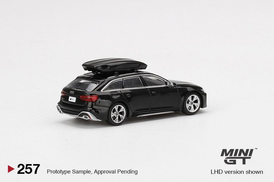 MINI GT 1/64 Audi RS 6 Avant Mythos Black Metallic w/ Roof Box