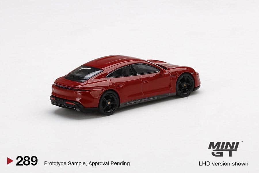 MINI GT 1/64 No.289 Porsche Taycan Turbo S Carmine Red