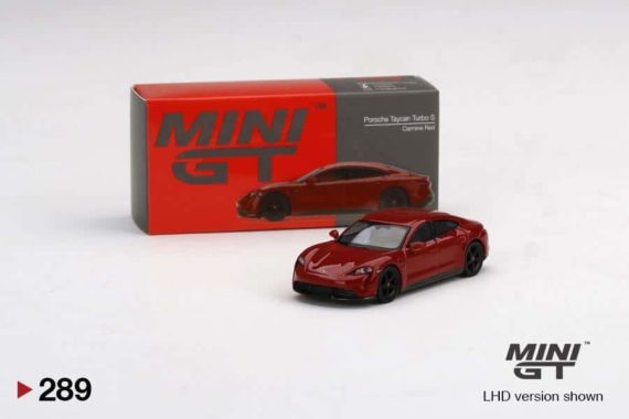 MINI GT 1/64 No.289 Porsche Taycan Turbo S Carmine Red