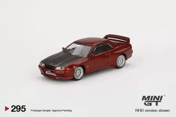 MINI GT 1/64 No.295 Nissan Skyline GT-R (R32) Red Pearl w/ BBS LM Wheel