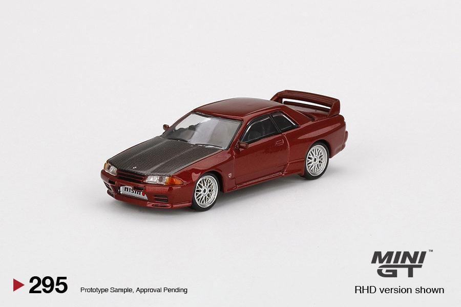 MINI GT 1/64 No.295 Nissan Skyline GT-R (R32) Red Pearl w/ BBS LM Wheel