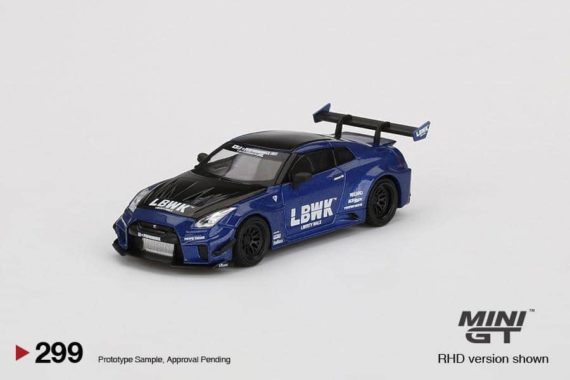 MINI GT 1/64 No.299 LB-Silhouette WORKS GT NISSAN 35GT-RR Ver.2 LBWK Blue