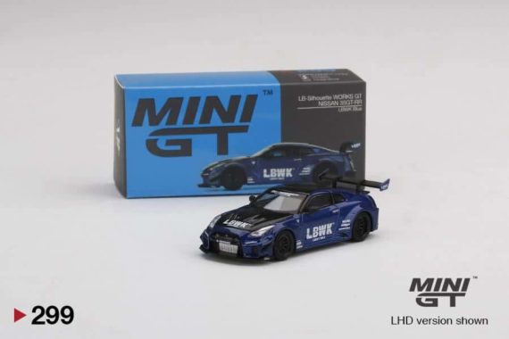 MINI GT 1/64 No.299 LB-Silhouette WORKS GT NISSAN 35GT-RR Ver.2 LBWK Blue