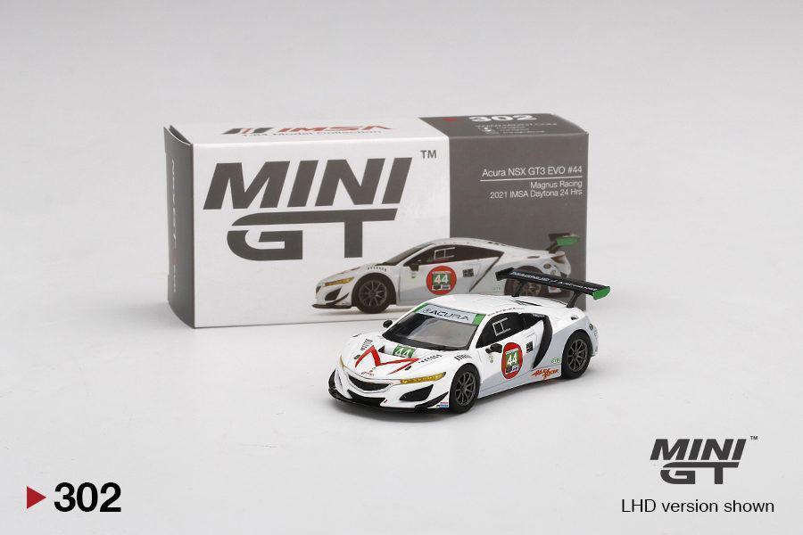 MINI GT 1/64 No.302 Acura NSX GT3 EVO #44 2021 IMSA Daytona 24 Hrs