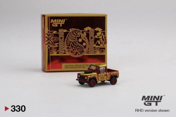 MINI GT 1/64 No.330 Land Rover Defender 90 Pickup - 2022 Chinese New Year Edition