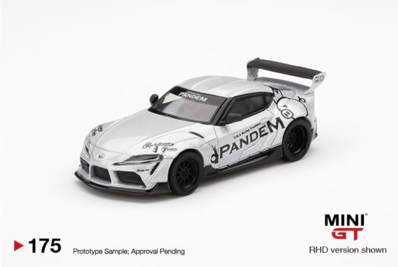 MINI GT 1/64 Pandem Toyota GR Supra V1.0 Silver Right Handle