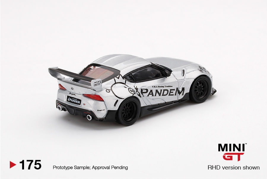 MINI GT 1/64 Pandem Toyota GR Supra V1.0 Silver Right Handle