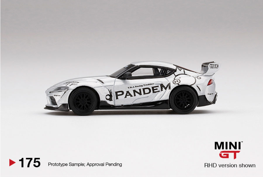 MINI GT 1/64 Pandem Toyota GR Supra V1.0 Silver Right Handle