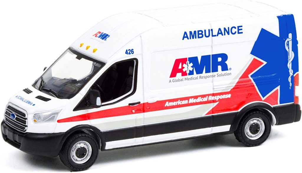 Greenlight 1/64 Route Runners Series 3 - 2019 Ford Transit - AMR Ambulance 53030