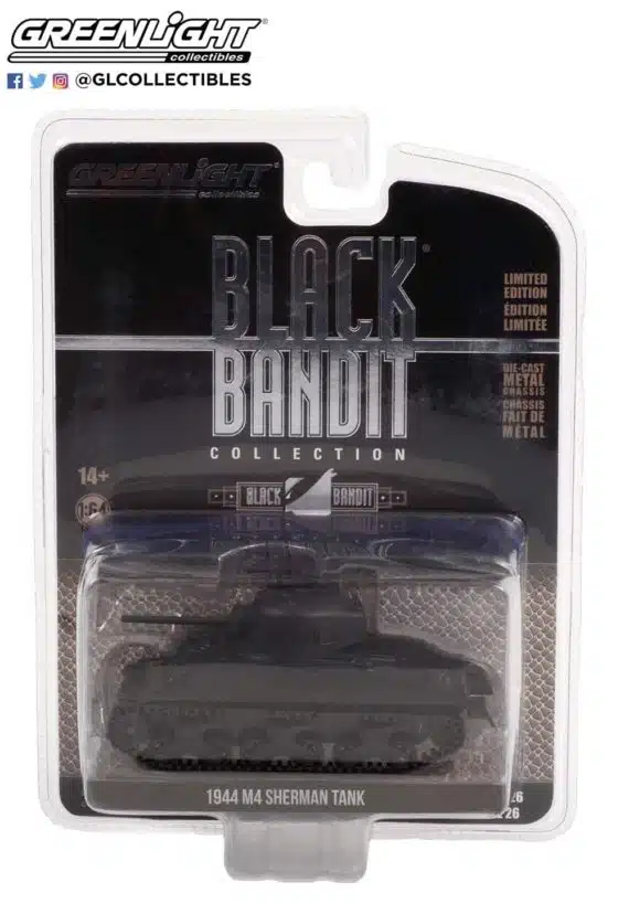 Greenlight 1/64 Black Bandit Series 26 - 1944 M4 Sherman Tank 28090