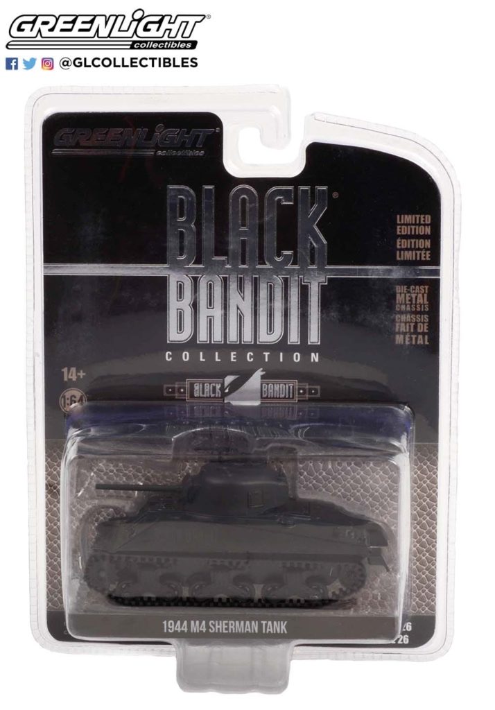 Greenlight 1/64 Black Bandit Series 26 - 1944 M4 Sherman Tank 28090