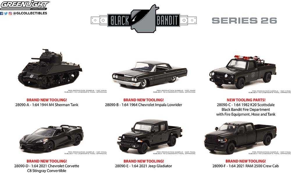 Greenlight 1/64 Black Bandit Series 26 - 1982 Chevrolet K20 Scottsdale 28090