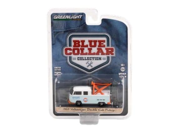 Greenlight 1/64 Blue Collar Collection Series 10 - 1969 Volkswagen Double Cab Pickup 35220-B