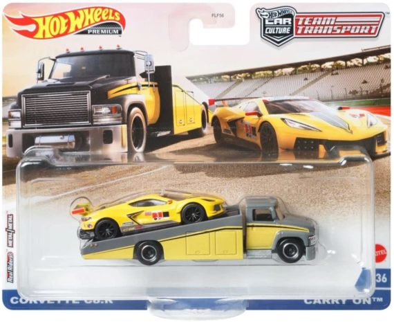 Hot Wheels CAR Culture Team Transport Corvette C8.R and Carry On