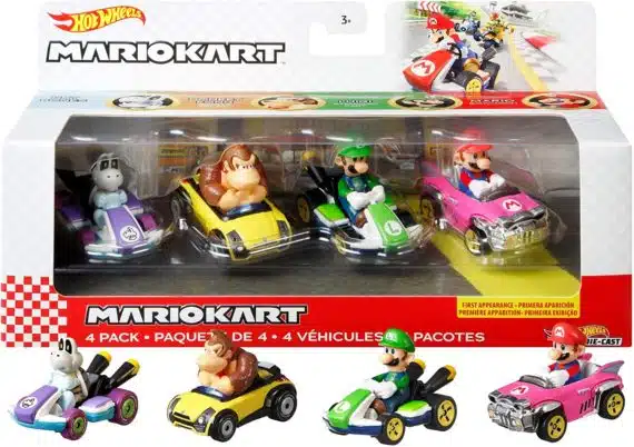 Hot Wheels Mario Kart 4 Pack A Set [Limited Mario with Bad Wagon] 986A-GWB36