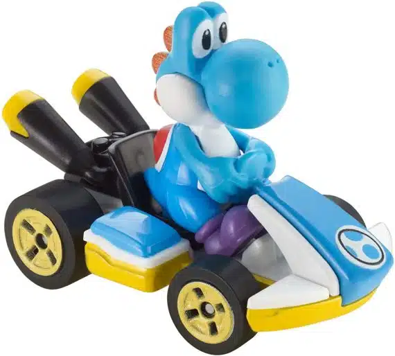 Hot Wheels Mario Kart 4 Pack Waluigi Toad Light-Blue Yoshi Donkey Kong 986D-GWB36