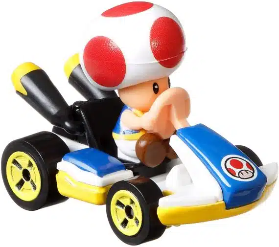 Hot Wheels Mario Kart 4 Pack Waluigi Toad Light-Blue Yoshi Donkey Kong 986D-GWB36