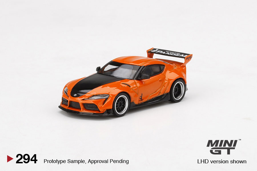 MINI GT 1/64 No.294 miJo Exclusives Pandem Toyota GR Supra V1.0 Orange
