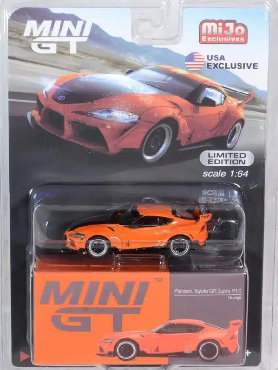 MINI GT 1/64 No.294 miJo Exclusives Pandem Toyota GR Supra V1.0 Orange