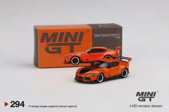 MINI GT 1/64 No.294 miJo Exclusives Pandem Toyota GR Supra V1.0 Orange