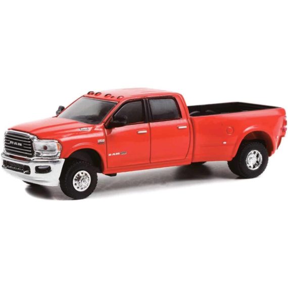 Greenlight 1/64 Dually Drivers Series 9 2021 RAM 3500 Dually - Limited Longhorn Edition - Flame Red 46090-E