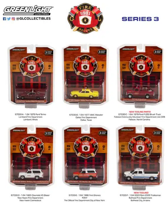 Greenlight 1/64 Fire & Rescue Series 4 2020 Ram 2500 Tradesman - Bullhead City Arizona Fire Department 67030-F