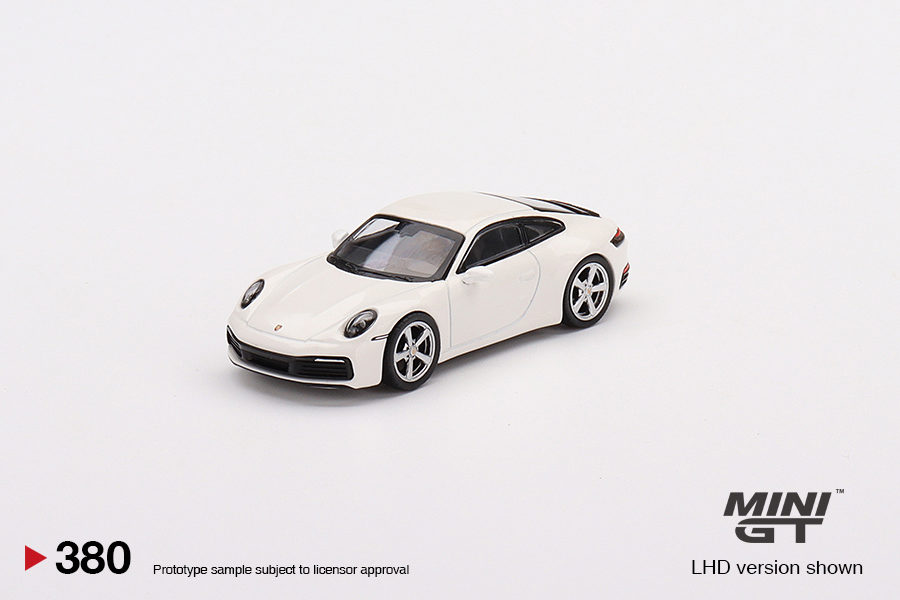 MINI GT 1/64 No.380 Porsche 911 (992) Carrera S White RHD MGT00380-R