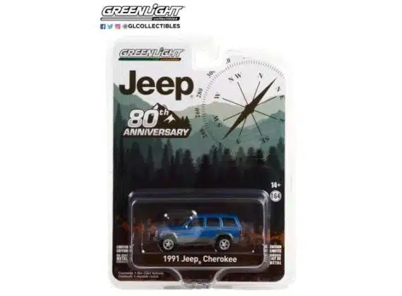Greenlight 1/64 80th Anniversary - 1991 Jeep Cherokee 28100-D
