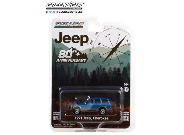 Greenlight 1/64 80th Anniversary - 1991 Jeep Cherokee 28100-D