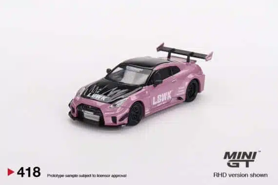MINI GT 1/64 No.418 LB-Silhouette WORKS GT NISSAN 35GT-RR Ver.2 Passion Pink LHD MGT00418-L