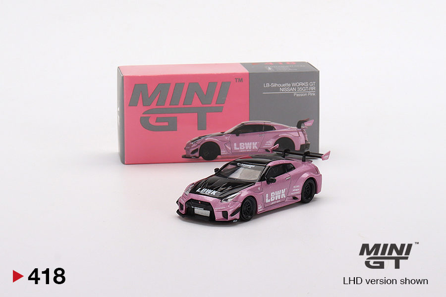 MINI GT 1/64 No.418 LB-Silhouette WORKS GT NISSAN 35GT-RR Ver.2 Passion Pink LHD MGT00418-L