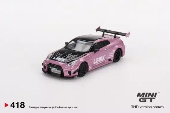 MINI GT 1/64 No.418 LB-Silhouette WORKS GT NISSAN 35GT-RR Ver.2 Passion Pink RHD MGT00418-R