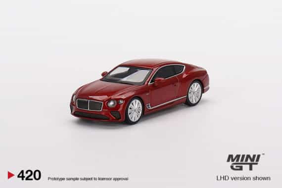 MINI GT 1/64 No.420 Bentley Continental GT Speed 2022 Candy Red RHD MGT00420-R