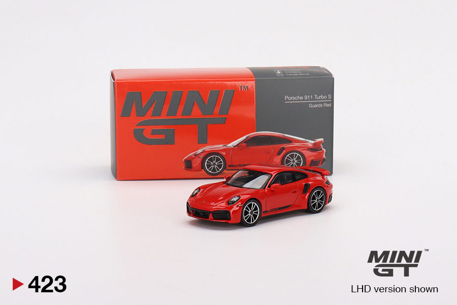 MINI GT 1/64 No.423 Porsche 911 Turbo S Guards Red LHD MGT00423-L