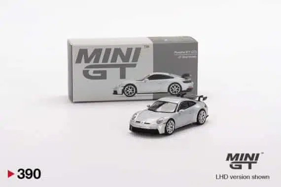 MINI GT 1/64 No.390 Porsche 911 (992) GT3 GT Silver Metallic RHD MGT00390-R