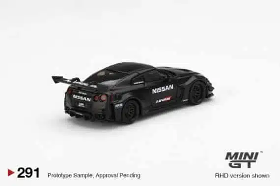 MINI GT 1/64 No.291 LB-Silhouette WORKS GT NISSAN 35GT-RR Ver.2 Matt Black LBWK RHD MGT00291