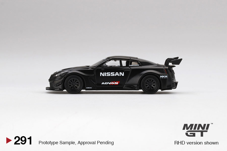 MINI GT 1/64 No.291 LB-Silhouette WORKS GT NISSAN 35GT-RR Ver.2 Matt Black LBWK RHD MGT00291