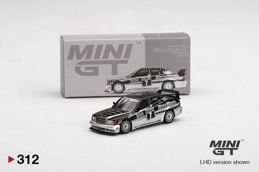 MINI GT 1/64 No.312 Mercedes-Benz 190E 2.5-16 Evolution II #7 AMG-Mercedes 1990 DTM MGT00312-L